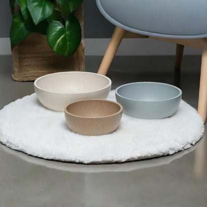 Loving Pets - Dolce Bamboo - Eco-Friendly Pet Bowls & Dishes for Dog, Cats, Puppy Food and Water Dish -Sustainable and Dishwasher Safe, Made with Real Bamboo (Large, Slate-Grey) - color: Slate Grey, size: Large Dish