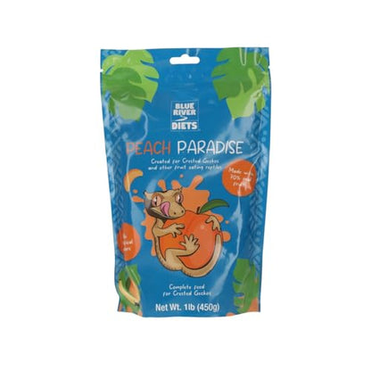 Blue River Diets Complete Crested Gecko Food - Peach 1lb (450g) | All Natural Gecko Food Made in The UK