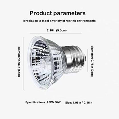 25W&50W 4-Packs UVA/UVB Heat Bulbs, Reptile Heat Lamp Bulb,Basking Light Bulb for Reptiles & Amphibians - style: 4pcs Bulbs