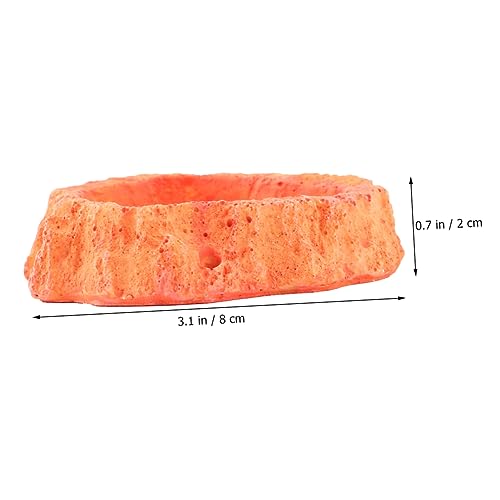 Veemoon Simulation Bowl Lizard Turtle Feeder Reptile Supplies Odorless Food Container Thickened Bowl Reptile Tank Accessories