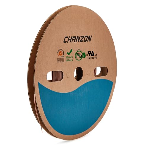 Chanzon 2:1 Ratio - 80Ft Roll - 1/24" (1mm) Heat Shrink Tubing Brown | Polyolefin Sleeving 25M Roll, for Automotive Wire Repair, Marine, RC Hobby & Electronic Insulation, 1pcs - color: Brown, size: 1mm (1/24") - 80FT