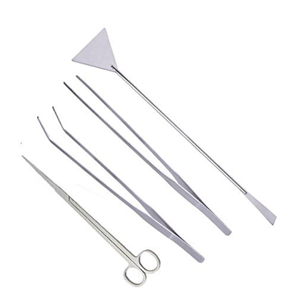 Aquarium Aquatic Plant Trimmer Sets Garden Bonsai Tweezers Fish Tank Algae Scrapers Cleaning Kits Water Plant Scissors Shears Clipper Tweezers for Feeding Reptiles Snake Lizards Spider