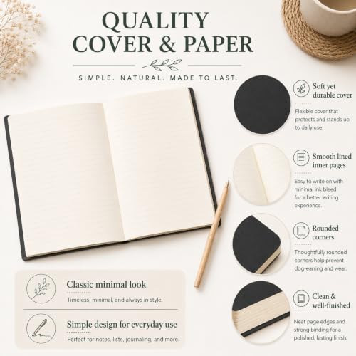 100 Pcs Journals Notebooks Bulk - Kraft Softcover A5 Small Notebooks 5.5 Inch x 8.3 Inch Notepads with 60 Page 30 Sheet for Writing Sketch Travel Office Supplies(Black,Lined) - color: Black, style: Lined