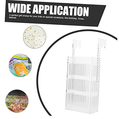Floating Betta Fish Breeding Box Divider Acrylic Incubator Tank for Aquarium Fry Isolation Separator for Shrimp and Reptiles Mini Fish Hatchery