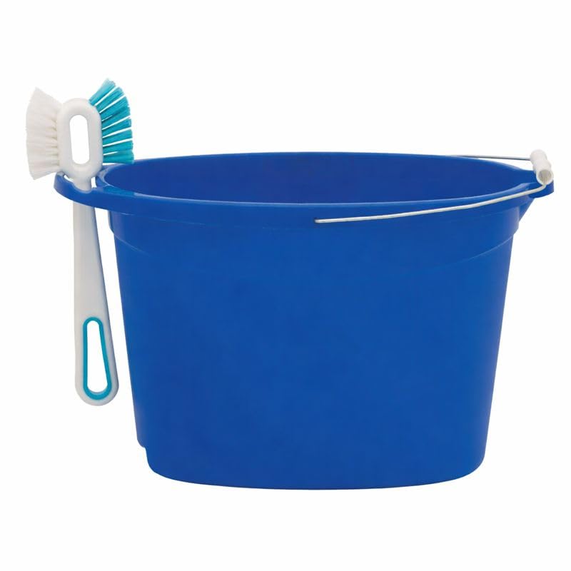 Plastic 12 Quart Oval Bucket, Blue – Multi-Purpose Utility Pail for Cleaning, Storage, Rinsing, Home, Garage, Laundry, Car Wash, Indoor Outdoor Use