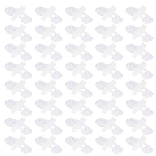 Zerodis 40 Pcs Aquarium Separation Clip, PVC Fish Suction Cup Separating Board Divider Support Clip with 80 Suction Cup Fish Isolation Divider (White)