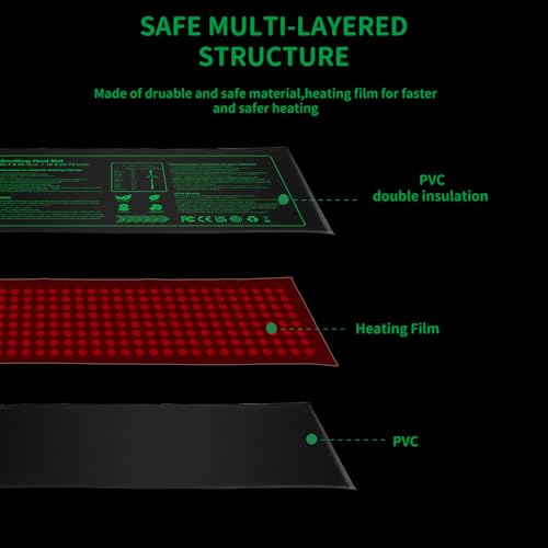 Seedling Heat Mat with Temperature Controller | Waterproof Heating Pads | Seed Germination Heating Mat 10 x 20.75 Inch - size: Seedling Heat Mat with Thermostat Digital