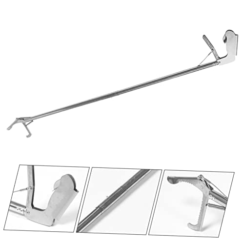 Stainless Steel Snake Catcher Tongs Snake Grabber Tool with Wide Jaw for Handling and Catching Reptiles Ideal Snake Hook for Outdoor Use