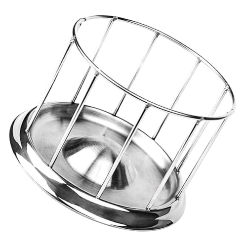 DOITOOL Tortoise Food Dispenser and Water Tray Stainless Steel Pet Feeder Medium Size Reptile Feeding Dish for Turtles Lizards and Small Pets