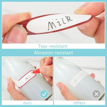 480 Baby Bottle Labels, Waterproof Self-Laminating Name Labels | 30 Sheets, 2 Sizes, Animal & Weather Designs, For Bottles, Cups, Lunch Boxes, Daycare And School - style: Animal&Weather Style