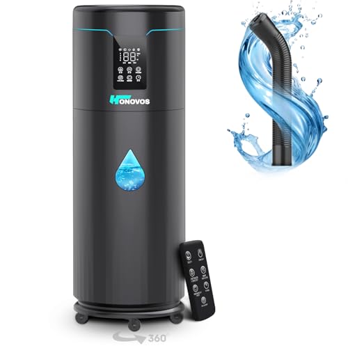 Humidifiers for Large Room Home Bedroom 2000 sq.ft. 17L/4.5Gal Large Humidifier with Extension Tube & 4 Speed Mist,Top Fill Wholehouse Humidifier with 360°Nozzle for Plant Commercial Greenhouse(Black) - color: Black