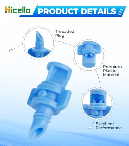 100PCS 90 Degree Misting Nozzle Irrigation, Sprinklers Sprayer for Garden Irrigation System, Micro Sprayer Refraction Automizing Drippers - size: 100pcs-90DR-Blue