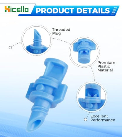 100PCS 90 Degree Misting Nozzle Irrigation, Sprinklers Sprayer for Garden Irrigation System, Micro Sprayer Refraction Automizing Drippers - size: 100pcs-90DR-Blue