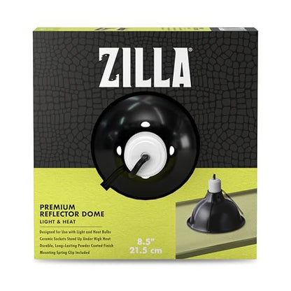 Zilla Pet Reptile Premium Heat Lamp Reflector Dome Fixture, 8.5 Inches - size: 8.5 Inch (Pack of 1)