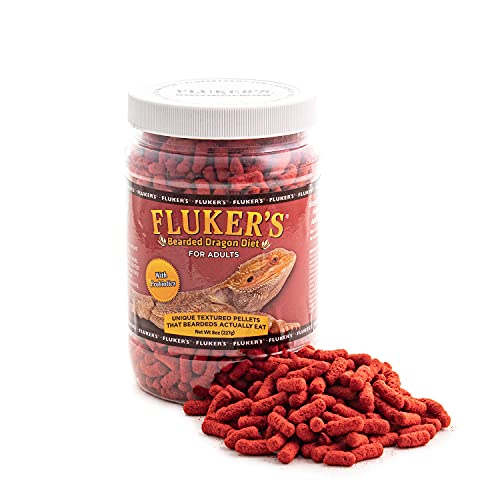 Fluker's Bearded Dragon Food, For Adult Bearded Dragons, Pellet Diet Rich in Protein, Fats, Vitamins, and Minerals, 3.4 oz - size: 8 Ounce (Pack of 1)