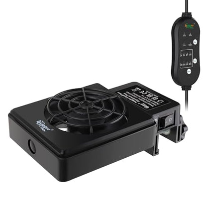 hygger Aquarium Cooling Fan Quiet Fish Tank Chiller with Adjustable Speed & Timer Aquarium Cooler for Axolotl Tank/Terrarium/Saltwater/Freshwater Accessories - size: 1 Fan