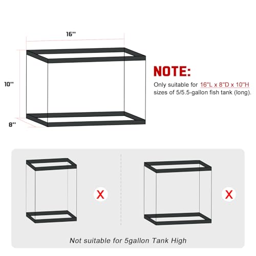 Acrylic Fish Tank Divider,5 Gallon Tank Divider,Adjustment Clear Fish Tank Separator Set with Suction Cups (5gal/5.5gallon) - size: 8‘’x9''(5 gallon)