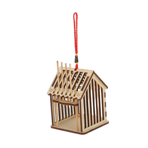 COLLBATH Wooden Portable Insect Cage for Wooden House for Reptiles Lightweight Habitat Easy Maintenance and Cleaning for Breeding and Transporting