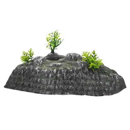 STOBAZA Turtle Basking Platform and Tortoise Climbing Ramp Resin Resting Terrace Floating Habitat Accessory for Aquariums and Reptile Enclosures