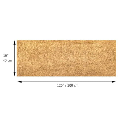 SUNYAY 16x120 inch Natural Coconut Coir Liner Sheets Coco Fiber Roll Coco Mat for Planter Flower Basket Liner Garden Decoration Animal Pet Pad - size: 16x120 inch