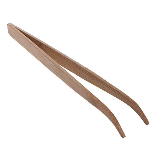 11in Feeding Tweezers Bamboo Long Curved Tweezers Curved Forceps for Reptiles
