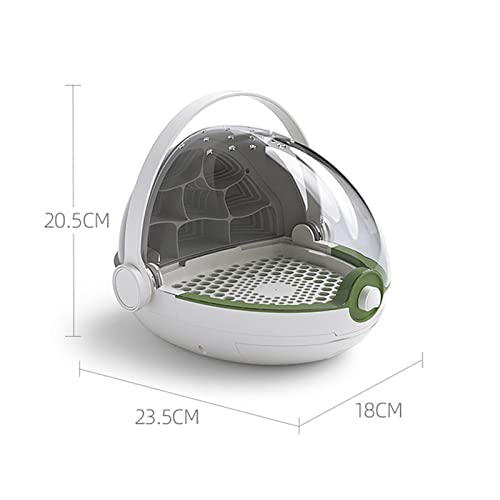 MagiDeal Portable Silkworm Transport Container Kids Outdoor Toys Reptile Feeding Box Transparent Animal Habitat Cage for Pet Spiders Frogs Scorpions
