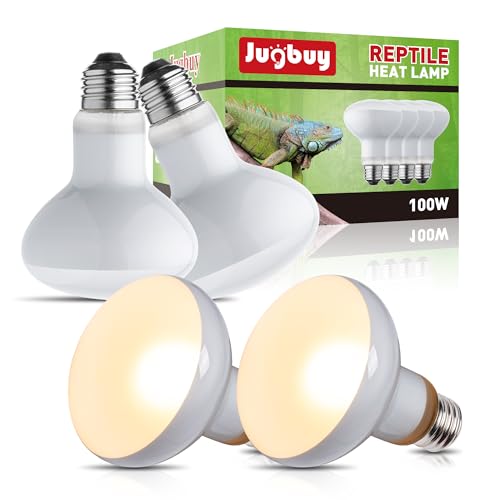 Reptile Heat Light Bulb, 100 Watt UVA Basking Spot Lamp Bulbs, Daylight Heating Spotlight for Turtle, Bearded Dragon, Tank, Lizard, Snake, Leopard Gecko, Chameleon, Ball Python - 4 Pack - size: 4 Pack