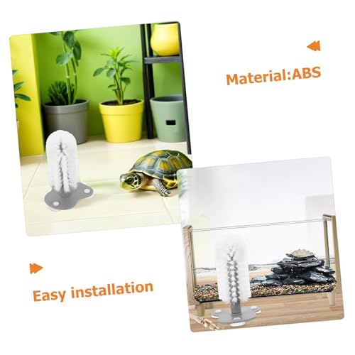 Abaodam Turtle Back Scratcher Brush with Suction Cup for Shell Cleaning and Health Maintenance, 2pcs Sturdy Water Turtle Scrubber for Aquatic Tank Use