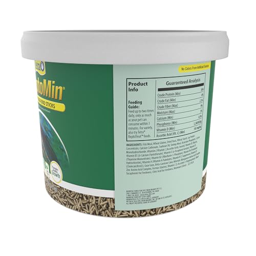 Tetra® ReptoMin® Floating Food Sticks Complete Food for Aquatic Turtles, Newts and Frogs, 5.5 LB (2.5 kg) - size: 5.5 Pound (Pack of 1)