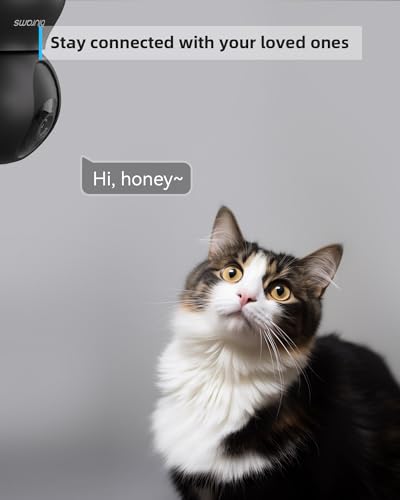 blurams Indoor Camera, 2K Pet Camera 360° Cameras for Home Security with Phone App, Motion Tracking, 2-Way Audio, IR Night Vision, Siren, Compatible with Alexa & Google Assistant - color: Black-1Pack