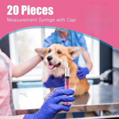 TrelaCo 20 Pack 10ml Oral Syringes with Cap for Liquid Plastic Syringe Without Needle Measuring Dispensing Tools Individually Sealed for Pets Feeding Lab Sample Injection(Pink) - size: Pink