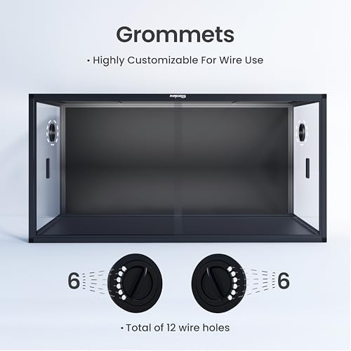 120 Gallon Bearded Dragon Tank,48" x 24" x 24" Reptile Tank with Sliding Door Top Screen Ventilation, Front Opening Reptile Enclosure for Easy Maintenance | Stackable 4x2x2 Reptile Enclosure,Optimal Ventilation & Light Penetration by Rust Proof Mesh Top,E