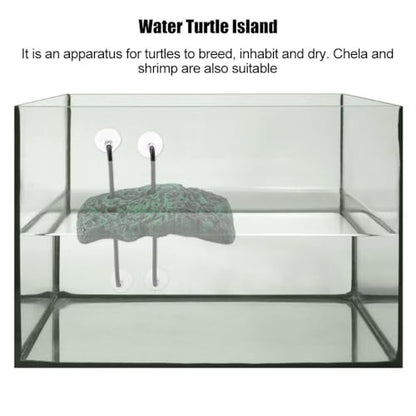 Automatic Turtles Basking Platform with Suction Cups Floating Dock for Semi Aquatic Reptiles, Amphibious Ramp for Tanks & Terrariums(S) - size: Small