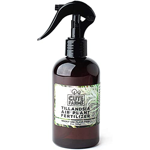 Cute Farms Tillandsia Air Plant Fertilizer | Gentle Weekly Use Formula Plant Food | Formulated Nutrients for Air Plants (8 oz. Spray Bottle) - size: 8 oz