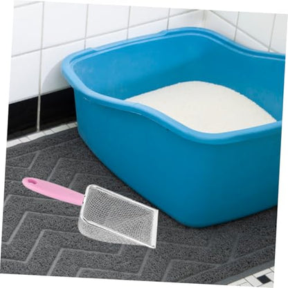 BESPORTBLE 2pcs Stainless Steel Cat Litter Scoop Metal Sifter for Cats Small Dogs Reptile Terrarium Waste Shovel with Fine Mesh Easy to Clean and Pet Poop Scooper