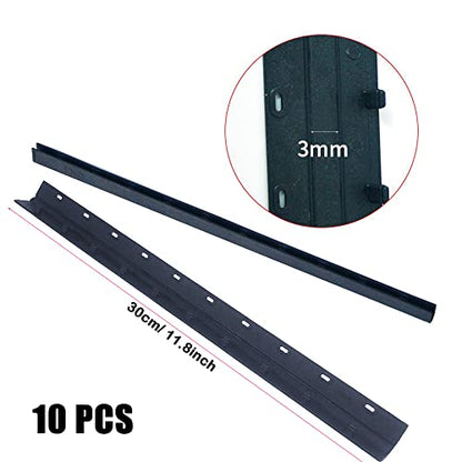 Plastic Mesh Sheets for Embroidery, 5 PCS 13 x 19.7In Black Mesh Fish Tank Divider and 10 PCS Binding Bars Sliding Bars for Fish Tank, Embroidery Crafting Knit Crochet Projects