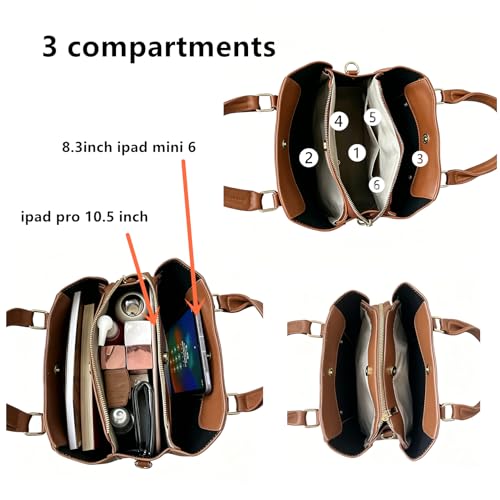 3 Compartment Satchel Purse Top Hnadle Bags Hobo Handbag for Women | Multi Compartment,Medium,Leopard Print Faux Fur,Detachable Shoulder Crossbody Strap,Work Office Daily,High elasticity base - color: Pink Leopard