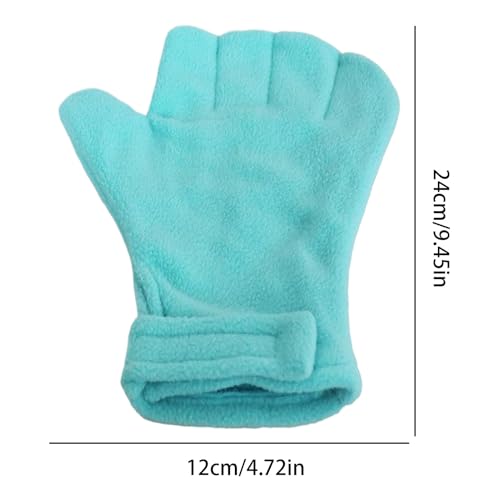 Animal Handling Gloves Gentle Touch Pet Protection Mittens | Small Animal Handling Protection Glove for Bunny Sugar Glider Bird Parrot Hedgehog Squirrel Reptile Snake Lizard Grooming - color: Blue