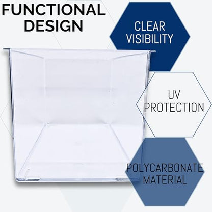 Eisco Aquarium Tank, Fish Tank, UV Protected, Polycarbonate, 1.75 Gallon | UV Protection Helps Clarity, Seamless One-Piece Design Makes Cleaning Easy, For Terrariums & Insect Habitats, Easy to Carry