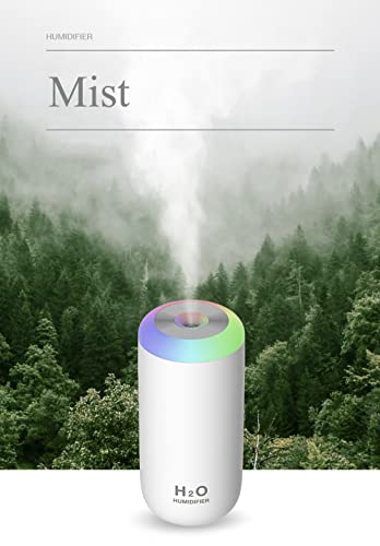 Mini Humidifier, 350ml Small Humidifier for bedroom, desk, portable, travel, plant (Pink) - color: 1-Pink