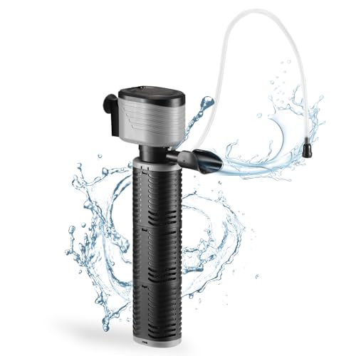 SainSmart XpertMatic 45W Aquarium Filter, Submersible Fish Tank Filter | Water Pump for Up to 220 Gallon Fish Tank, 3 Stages 792 GPH Biochemical Sponge Filter, for Aquarium Filtration/Oxygenation - size: 45W(792GPH) for Up to 220 Gallon