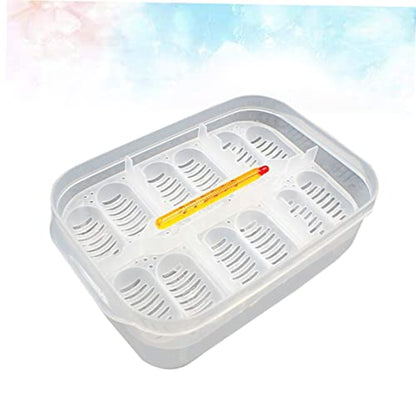 BESPORTBLE Hatchery Breeder Box for Reptiles Snake Lizard Incubation Case Thermometer Egg Capacity Random Color
