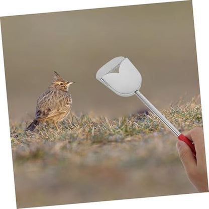 Stainless Steel Adjustable Pooper Scooper for Chicken Coop Cleaning Heavy Duty Bird Cage Litter Scoop for PET Waste Removal and Reptile Substrate