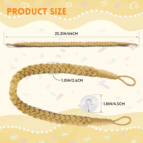2PCS Hermit Crab Climbing Toys,Hermit Crab Rope Ladder Decor Reptile Hanging Vines Toys Hermit Crab Supplies Reptiles Habitat Tank Terrarium Accessories for Lizard Leopard Gecko Tree Frog(Flaxen)