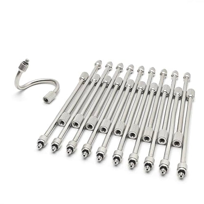 20Pack 5.6Inch Flexible Nozzle Extensions Brass Mist Rod for Misting System | Bendable Copper Extended Pole 10/24 UNC for Garden, Humidification, Spraying, Outdoor Cooling, Dust Control, Landscaping