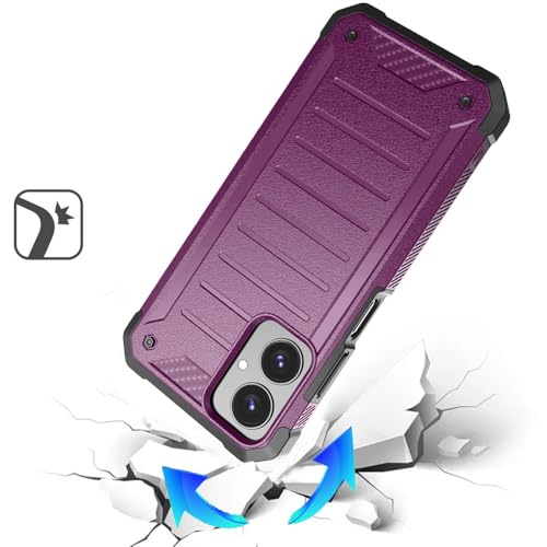 for Cricket Icon 2026 (Regular Version) Premium Tough Hybrid Cover Phone Case + Extreme Band (Purple) - color: Purple