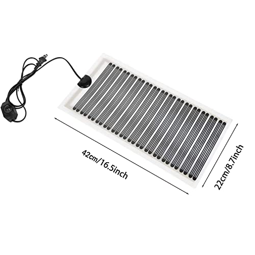 KABASI Reptile Heat Mats with Temperature Adjustment, 2nd-Gen 25W | Non-Adhesive Reptile Heating Pad, Waterproof Under Tank Terrarium Heating Mat for Tortoise Snakes, 16.5x8.7 inch