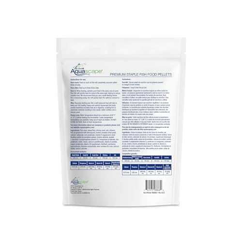 Aquascape Premium Staple Fish Food Pellets for Small to Medium Pond Fish, Medium Pellet, 2.2 Pounds | 98868 - size: 2.2 Pound (Pack of 1), style: Medium Pellet