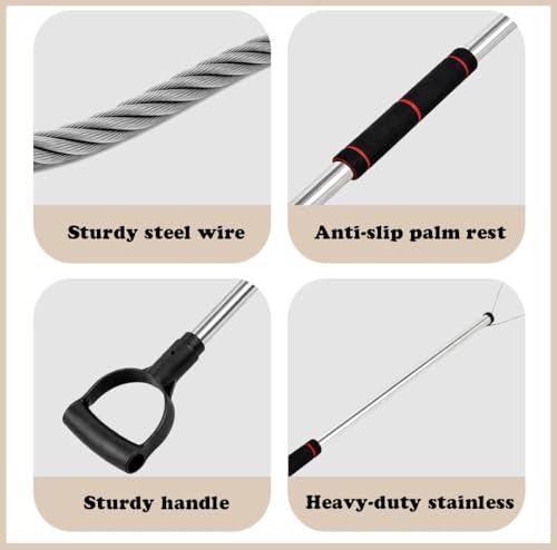 Adjustable 60–92 Inch Animal Catch Pole Animal Control Pole for Dogs Cat Raccoon Wild Boar Fox Wolf Lizard Calf Alligator Wildlife & Farm Animals with Animal Toy and Storage Bag
