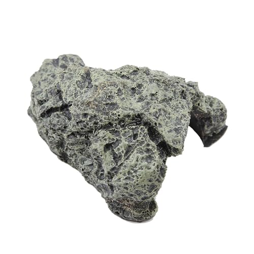 lyrlody Fish Hiding Cave, Reptile Hideout Cave, Aquarium Decoration for Gecko, Axolotl, Small Animal Basking Hide Crawling Terrace Made of Safe Resin Simulated Rock Design (B-025A Small Cave)